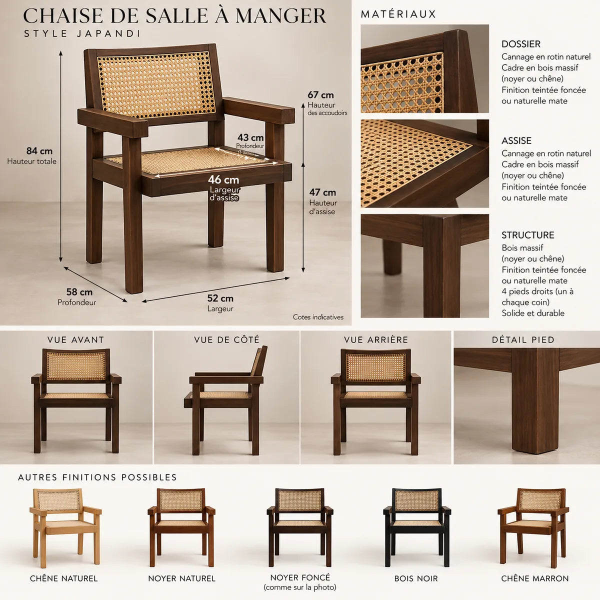 Concept M001 — chaise à accoudoirs