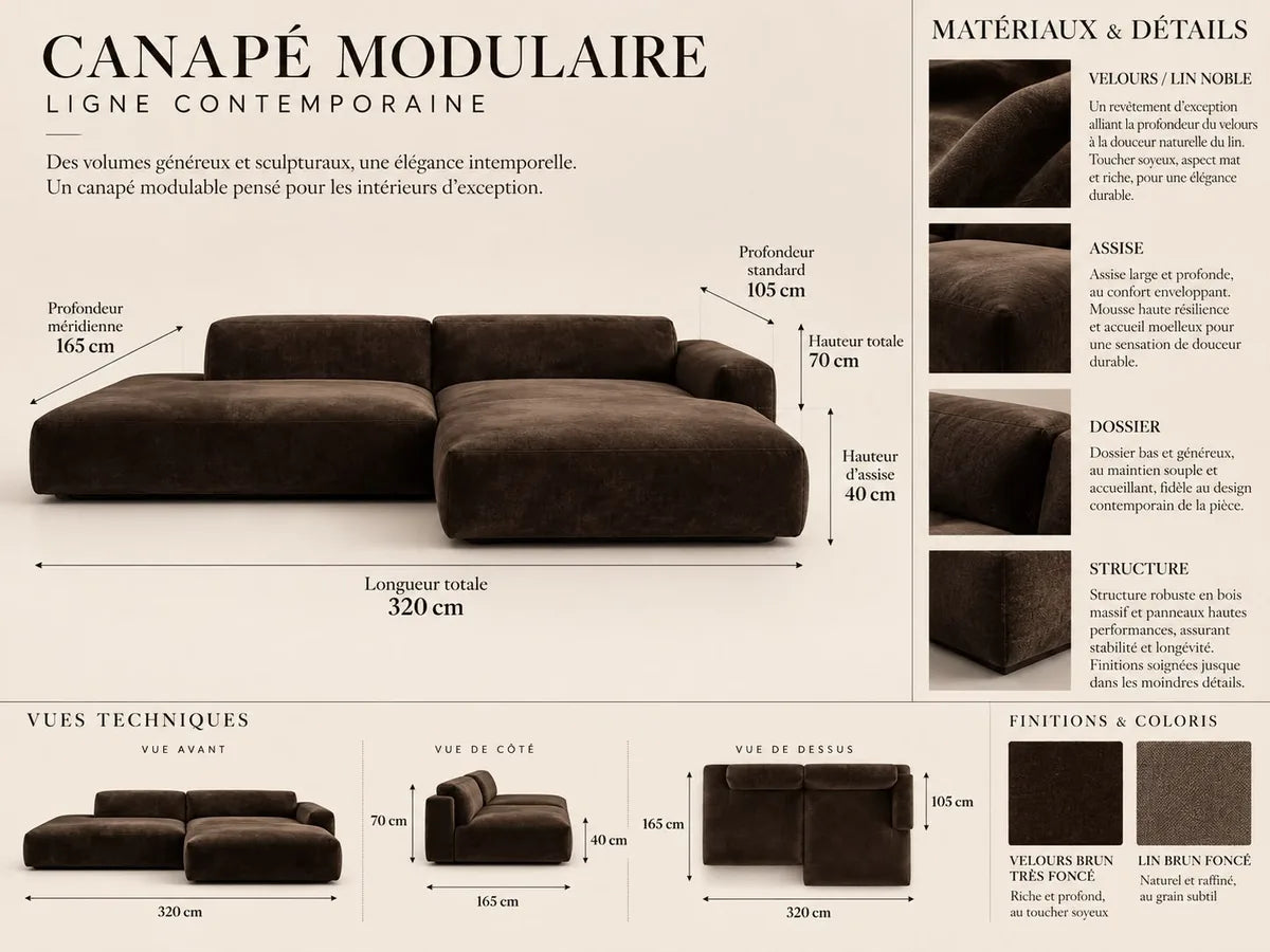 Concept M009 — canapé avec méridienne 