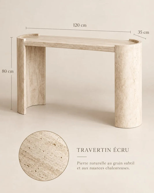 Concept M031 — console aux côtés courbes ; planche de conception non vérifiée.